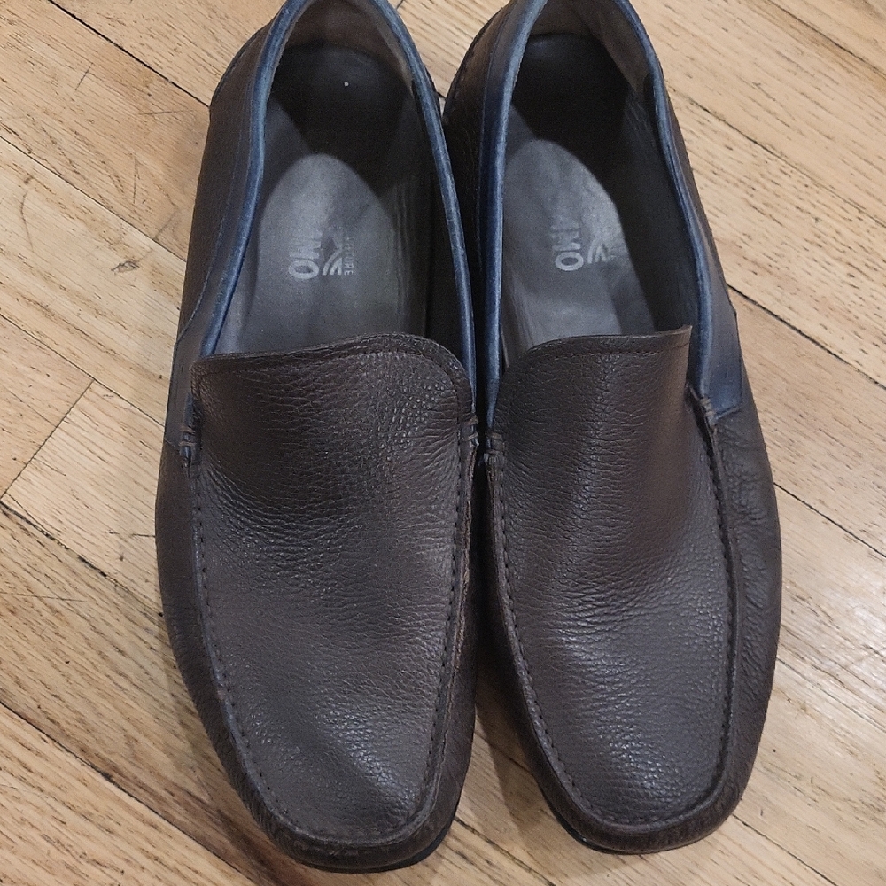 Salvatore Ferragamo Brown Leather Loafers Slip-On